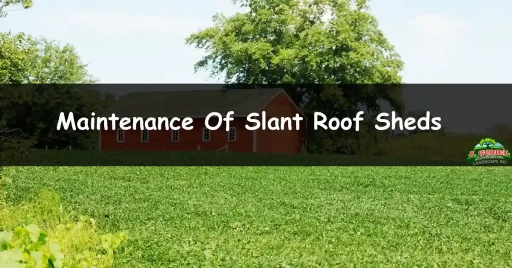 maintenance of slant roof sheds